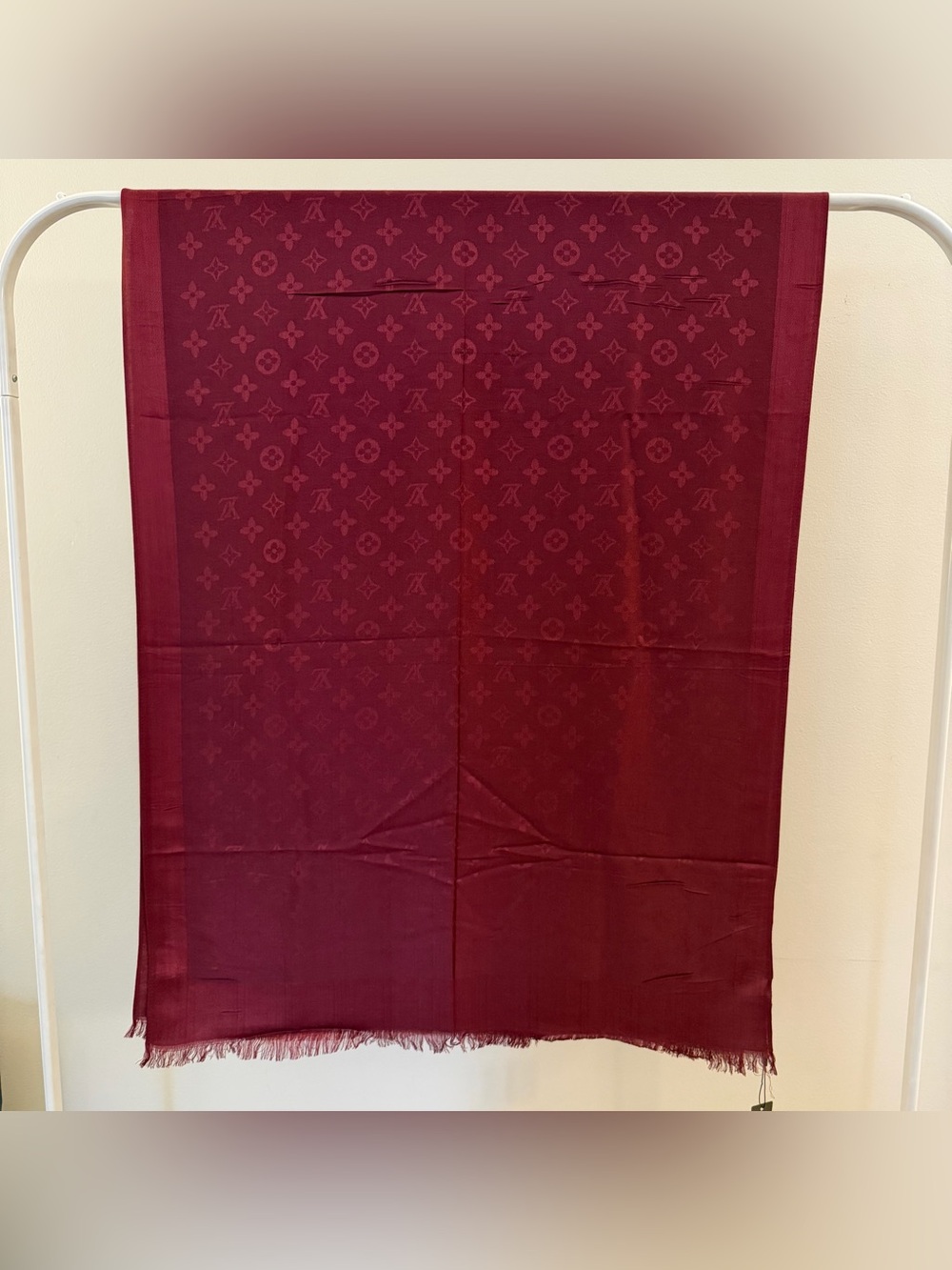 Monogram Cashmere Silk Blend Shawl / Scarf - Picture 2 of 8